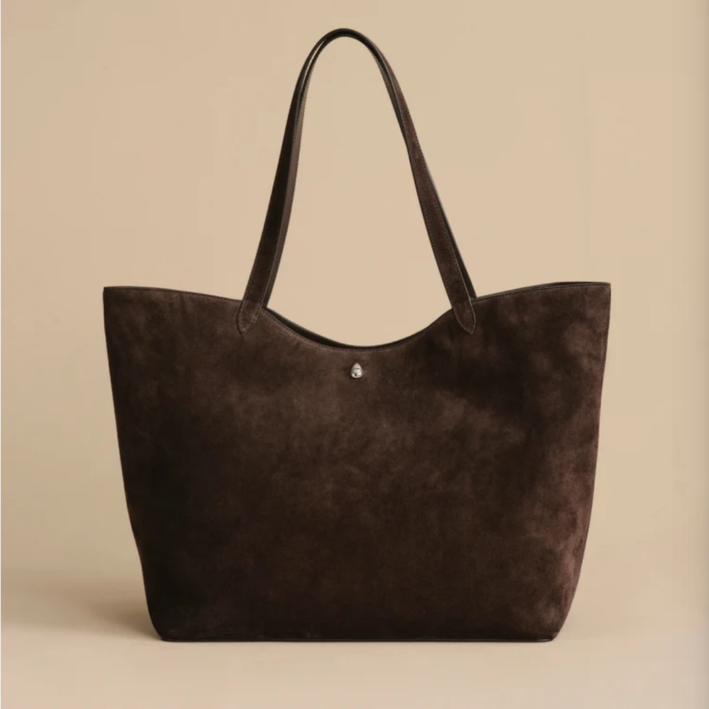 Jenni Kayne Dark Brown Suede Tote Bag